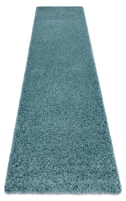 Image de Tapis, le tapis de couloir SOFFI shaggy 5cm bleu - pour la cuisine, l'antichambre, le couloir bleu 60x200 cm