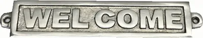 Produktbild von Türschild Wandschild - WELCOME - Aluminium
