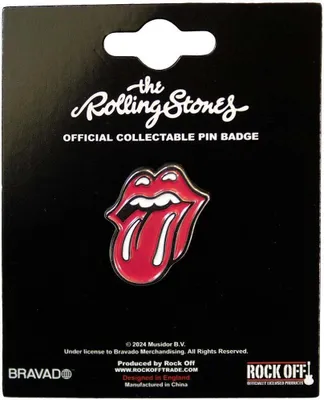 Produktbild von The Rolling Stones - Outline - odznak "Classic Tongue" - mosadz RO11237 (jedna veľkosť) (červená/strieborná)