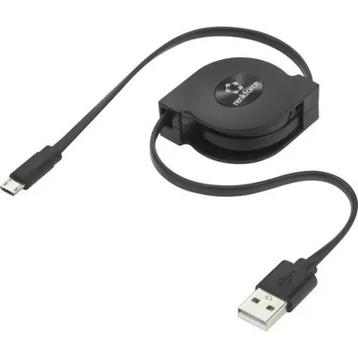 Obrázek produktu pro Renkforce RF-4352332, 0,8 m, USB A, Micro-USB B, USB 2.0, 0,48 Gbit/s, Černá