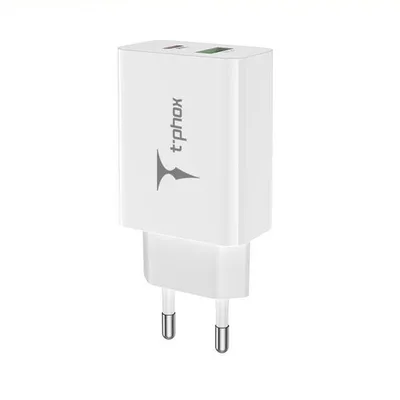 Zdjęcie produktu dla Ładowarka Sieciowa T-Phox Speedy Usb-C 20W + Usb 18W Qc 3.0 Biała/White