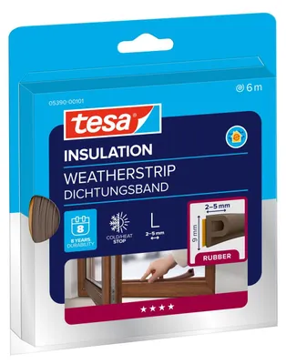 Produktbild von tesa Insulation P-Profil Classic 6 m, braun