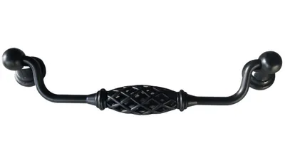 Produktbild von Möbelgriff BA 160mm Klappgriff Schwarz patiniert Hängegriff Vintage