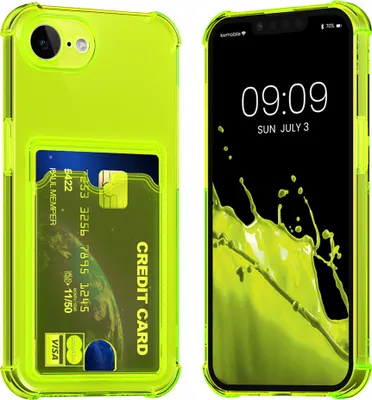 Produktbild von kwmobile Hülle mit Kartenfach kompatibel mit Apple iPhone 17e / iPhone 16e - Handyhülle iPhone 17e / iPhone 16e mit Kartenfach - Soft Case in