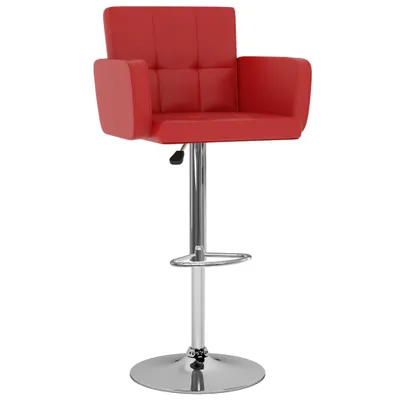 Image de vidaXL Tabouret de bar 2 pcs. Simili cuir rouge