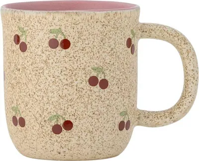 Produktbild von Bloomingville Becher CHERRY mit Kirschen Tasse mit Henkel
