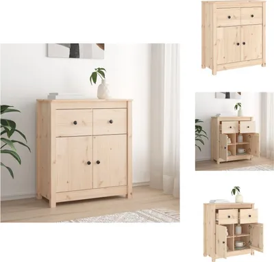 Produktbild von vidaXL Sideboard 70x35x80 cm Massivholz Kiefer -  Sideboards