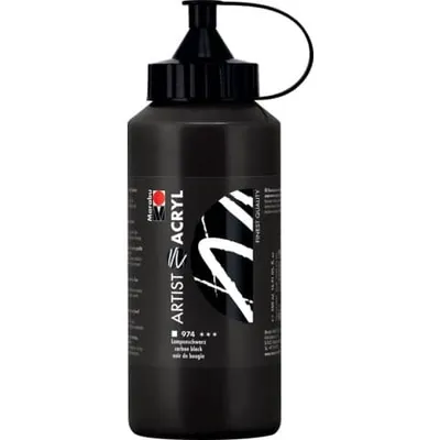 Produktbild von Marabu Künstler-Acrylfarbe Artist Acryl 500 ml lampenschwarz