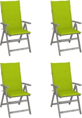 Produktbild von Hochlehner Verstellbar 4 Stk. mit Auflagen Massivholz Akazie