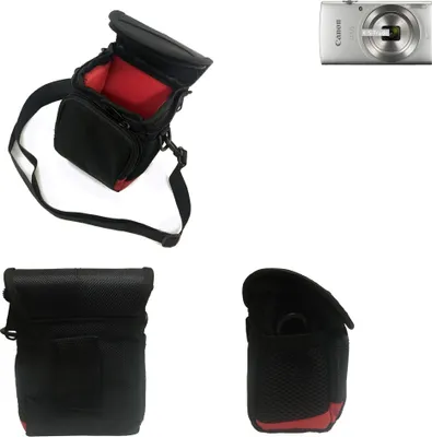 Produktbild von K-S-Trade Kameratasche Fototasche Umhängetasche Schultertasche Zubehör Tasche Schutz Hülle kompatibel mit Canon IXUS 185 mit Zusatzfach und