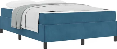 Produktbild von vidaXL Bettrahmen Dunkelblau 160 x 200 cm Stoff