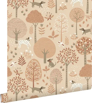 Zdjęcie produktu dla ESTAhome Tapeta psy beżowymIterakoty różowej 53 cm x 10.05 m