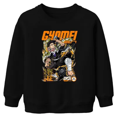 Productafbeelding van Gyomei Himejima, Demon Slayer, Hashira, anime, gebedsrader, cadeau, uni, kinderhoodie, zwart, maat 128