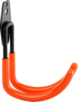 Produktbild von Schramm® 6 Stück Wandhaken ca. 11 x 38 x 14 cm Doppelhaken Universalhaken Mehrzweckhaken Haken Garage Werkzeughalter wählbar schwarz oder orange, Farbe:orange