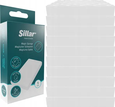 Produktbild von Sillar Magic Schwamm 10 Stück – Reinigungsschwamm aus Melamin für hartnäckige Flecken