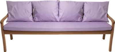 Zdjęcie produktu dla Poduszki na ławkę ogrodową ,Siedzisko 180x50x7 + oparcie 4x 56x50cm| Zestaw poduszek na zewnątrz fioletowy| Poduszki na ławkę ogrodową dla 4 osób