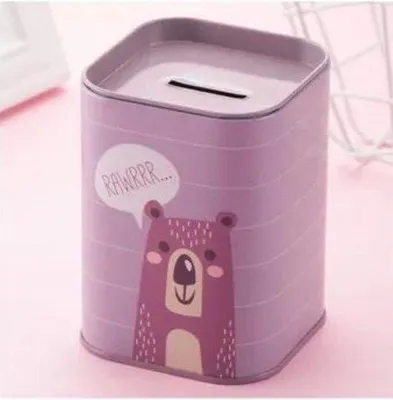 Immagine prodotto di Salvadanaio per bambini con coperchio a forma di animale - Salvadanaio a cassetto per bambini - Salvadanaio a forma di animale - Salvadanaio per bambini e animali