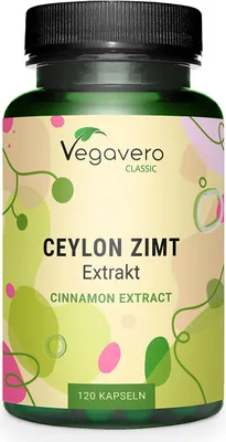 Produktbild von Vegavero Ceylon Zimt Extrakt | 120 Kapseln