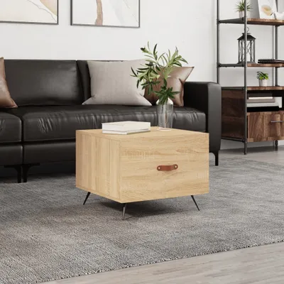 Produktbild von "Rabatt" Couchtisch modern - Wohnzimmertisch - Einfache Montage - Sonoma-Eiche 50x50x40 cm Holzwerkstoff - Kaffeetisch CC22470