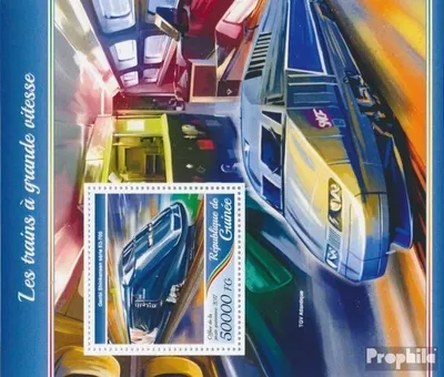 Produktbild von Briefmarken Guinea 2017 Mi Block 2820 (kompl. Ausgabe) postfrisch Schnellzüge