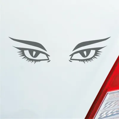 Produktbild von Auto Aufkleber Augen Frau Sexy Eyes Tuning 15x4 cm Grau Sticker Heckscheibenaufkleber
