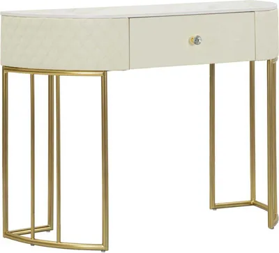 Produktbild von Konsole Sharon 40 x 100 x 75 cm MDF Pinie Metall Gold Weiß