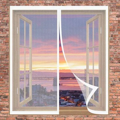 Produktbild von Fliegengitter für Balkontür und Fenster - 130 x 150 cm, Magnetisches Insektenschutzgitter mit einfacher Montage