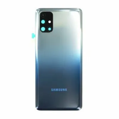 Produktbild von Original für Samsung Galaxy M31s Akkudeckel Blau GH82-23284B Kameraglas
