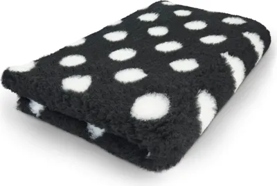 Produktbild von Vet Bed Hundebett schwarz mit weißen Punkten