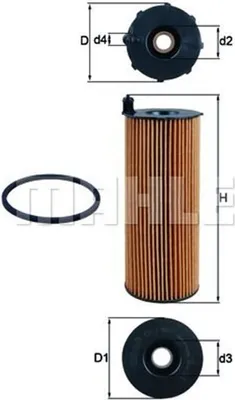 Produktbild von Ölfilter KNECHT OX 196/1D