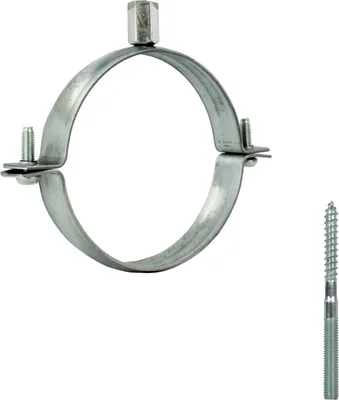 Produktbild von Rohrschelle Wickelfalzrohr Stockschraube Halterung Halter Rohr Lüftung Dichtung ohne Ø 80 mm 5 Stk.