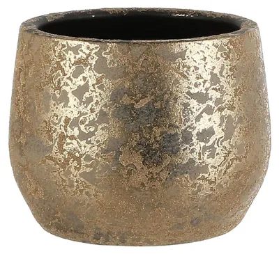 Produktbild von Mica Decorations Blumentopf - goldfarben - Keramik - 19 x 15 cm