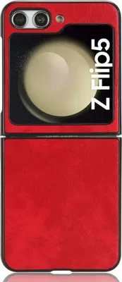 Produktbild von König Design Hülle kompatibel mit Samsung Galaxy Z Flip5 Kunststoff Soft Handyhülle - Handy Case Rot
