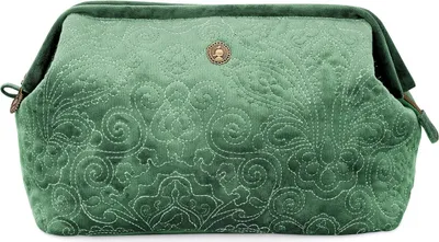 Produktbild von Pip Studio Kulturbeutel Cosmetic Purse Velvet Quilted Green dunkelgrün