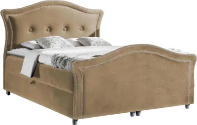 Produktbild von MIRJAN24 Boxspringbett Bedran Lux, Doppelbett mit zwei Bettkästen für die Bettwäsche, Stilvoll Ehebett (Farbe: Magic Velvet 2206, Größe: 180 x 200 cm)