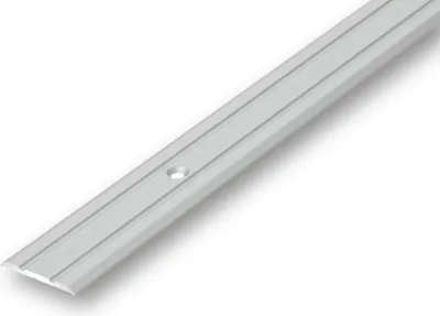Produktbild von (9,80EUR/m) Übergangsprofil 25 x 1500 mm silberfarben zum Schrauben flach Nahtdeckprofil Dehnungsfugenprofil Abdeckleiste