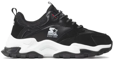 Produktbild von Starter Herren Leder Freizeitschuhe Schnürung Sneaker Schwarz Gr.44