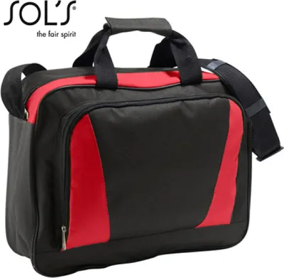 Produktbild von SOLs Bags 71700 | Businessbag Cambridge / Dokumententasche | 40 x 31 x 11 cm - Farbe: Black/Red - Größe: 40 x 31 x 11 cm