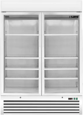 Obrázok produktu pre Komerčná mraznička s 2 sklenenými dverami - 1079 litrov, chladenie s ventilátorom, biela