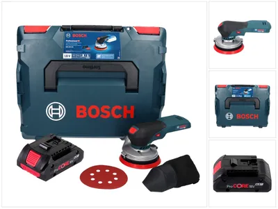 Zdjęcie produktu dla Akumulatorowa szlifierka oscylacyjna Bosch GEX 18V-125 Professional 18 V 125 mm bezszczotkowa + 1x akumulator ProCORE 4,0 Ah + L-BOXX - bez ładowarki