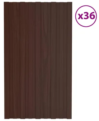 Immagine prodotto di Pannello per tetto vidaXL, 36 pezzi, marrone, 80 x 45 cm, acciaio zincato