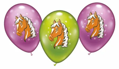 Produktbild von Karaloon Ballons Pferde pink/grün 14.