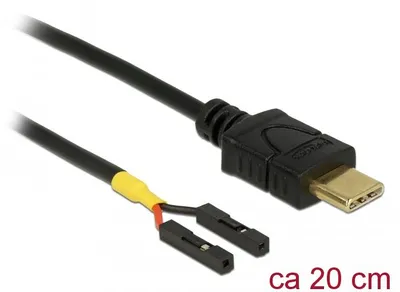 Obrázek produktu pro DeLOCK 85395, 0,2 m, USB C, Černá