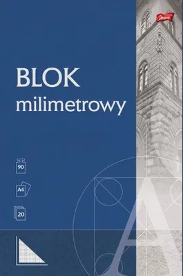 Obrázek produktu pro Paczka Blok milimetrowy A4 20K Unipap 10 sztuk