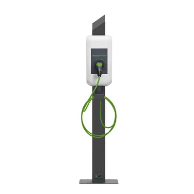 Produktbild von Wallbox Standfuß KEBA KeContact P30 - Edelstahl anthrazit (RAL 7016)