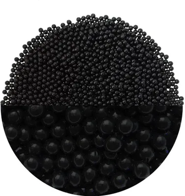 Produktbild von trendfinding 100 g Hydroperlen Deko Granulat, Korngröße 3,5-4 mm, Schwarz