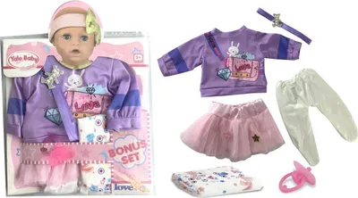 Produktbild von PLEJO Kleidungsset für Puppen, inkl. Kleid, passend für 40-43 cm große Puppen