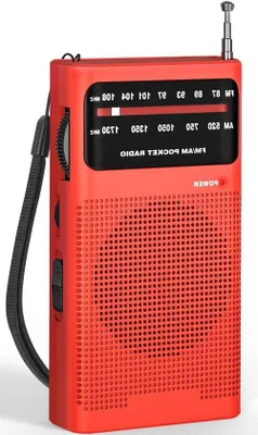 Produktbild von Portable FM/AM-Radio - Hohe Empfangs- und Tonaufnahmefähigkeit - Koptelefonanschluss - Schwarz - 10 cm x 5 cm x 2 cm.