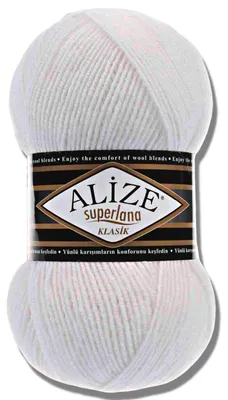 Productafbeelding van Alize 1x 100g Superlana Klasik garen, effen kleur, geschikt voor haken en breien (55)
