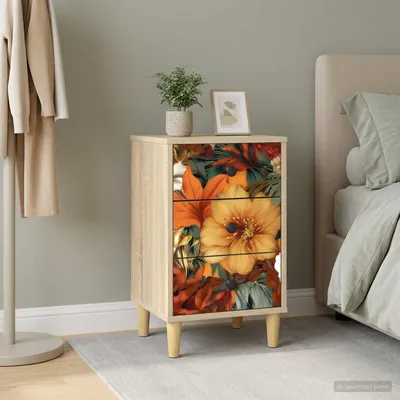 Produktbild von vidaXL Nachttisch GENNEP Sonoma-Eiche 36 x 33 x 60 cm Holzwerkstoff
